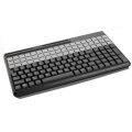 G86-61401 SPOS Multifunctional, Compact USB Keyboard (QWERTY, 14 Inch, USB Interface, Touchpad, US 123 Layout, 123 Programmable and 60 Relegendable and IP54) - Color: Black