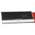 M85-25810 Series Keyboard (Marlin Smart Wireless Keyboard, 18 Inch Ultraslim Multimedia Keyboard, 104/105 Position Key Layout with 10 Hot Keys, 2.4GHz USB Receiver, 5 Button dpi Selectable Lazor Mouse) - Color: Silver/Black