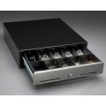 2186 Cash Drawer (Compact Cash Drawer with US Till Kit, Stainless Steel Front) - Color: Black